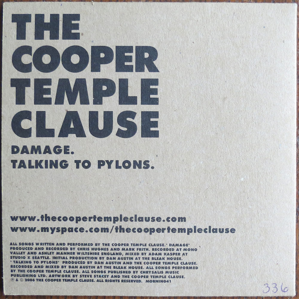 Cooper temple clause, The - Damage - limited promo CD single